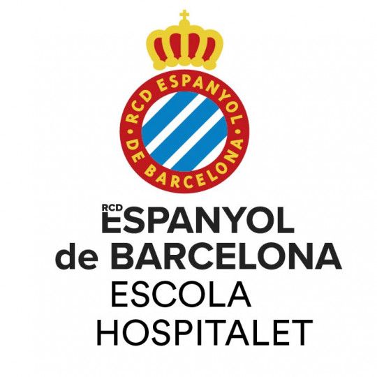 LOGO RCDE HOSPITALET NEGRO